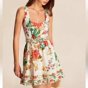 Commense Floral Print Sleeveless Mini Dress Large